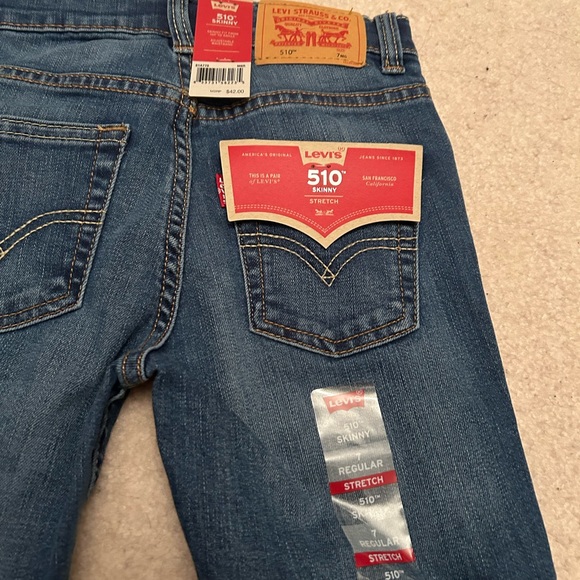 Levi’s 510 Skinny Stretch Blue Denim Jeans 7 Regular - Picture 6 of 6